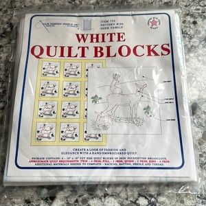 Jack Dempsey, stamped needle art quilt blocks squares